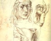 阿尔弗雷德 丢勒 : Self Portrait with a Pillow